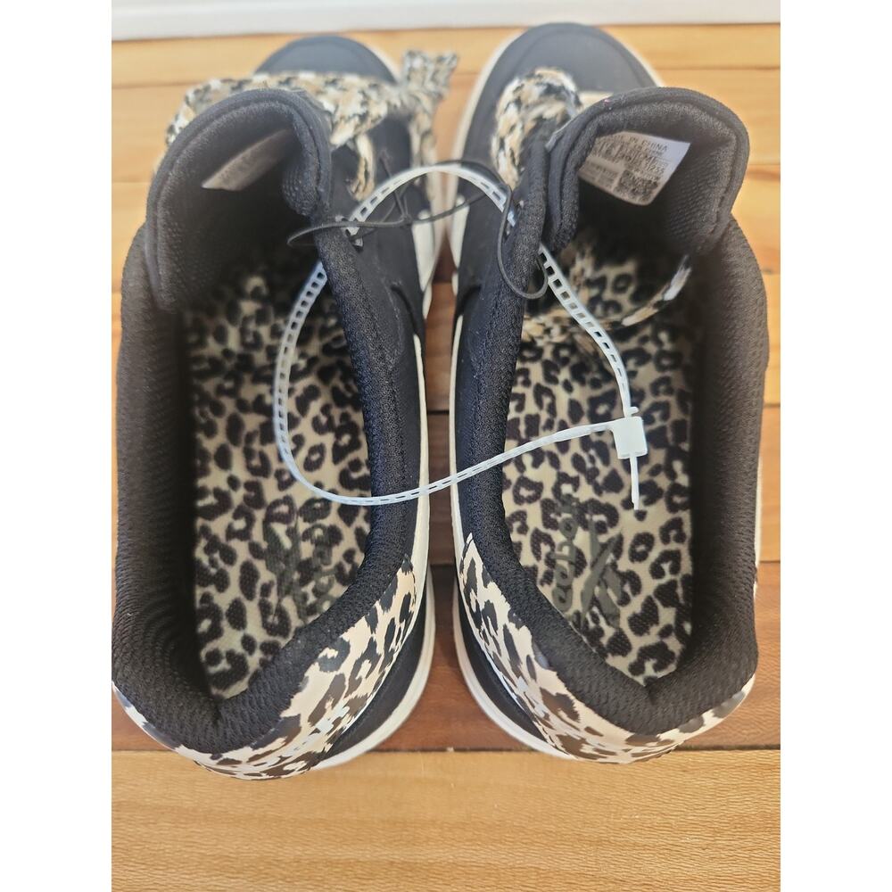 Reebok Leopard Print Shoes Brown Black White Low Top Comfort Size 8.5 NEW - Picture 5 of 7